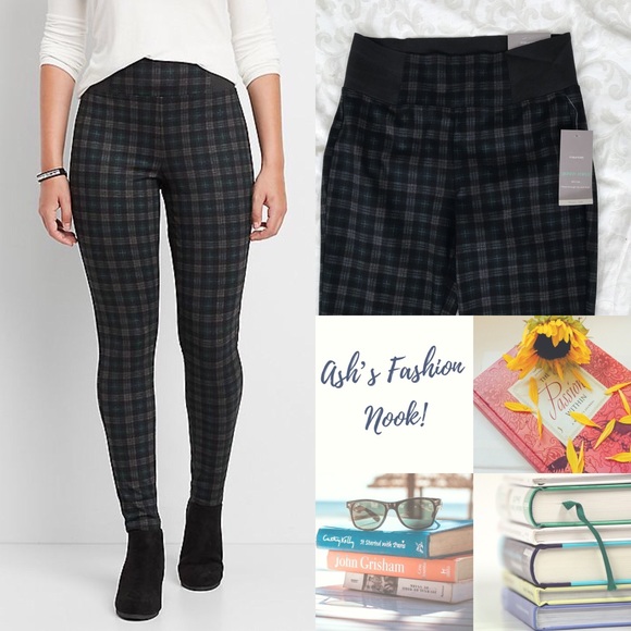 plaid ponte pants